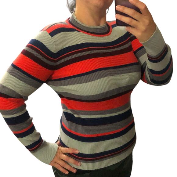 Laju SMALL Ameliya Multi Colored Stripe Fitted Pullover - Stitch Fix Stretchy - Picture 5 of 8